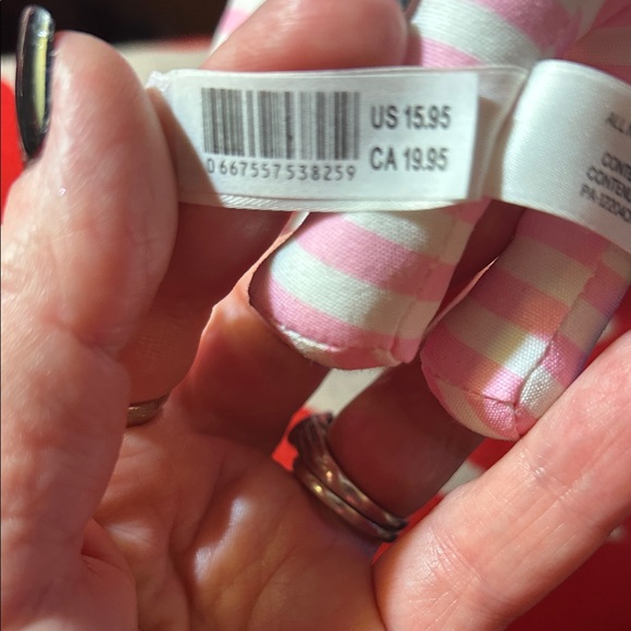 PINK Victoria's Secret Plush Dog - Pink Stripes - Picture 4 of 4